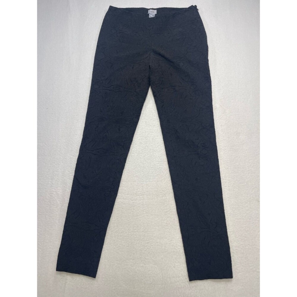 Cache Black Textured Slim Fit Dress Pants Size 0 Elegant Career Work Pants